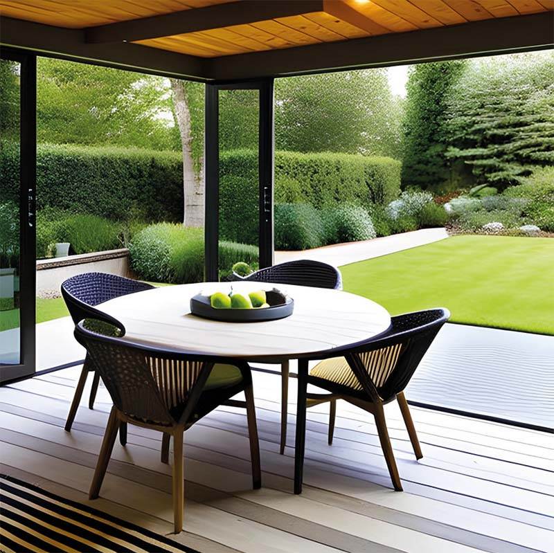 stylish custom design garden room with full glass walls