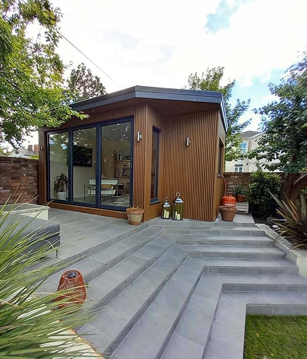 completed birmingham garden room bespoke corner design
