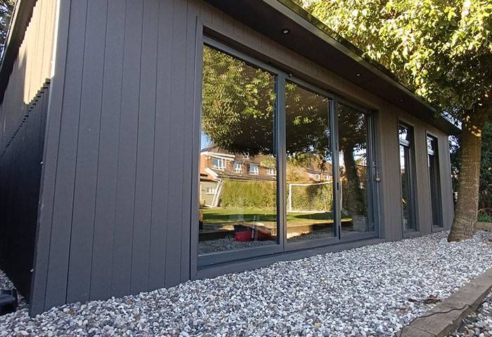 completed garden room project in birmingham